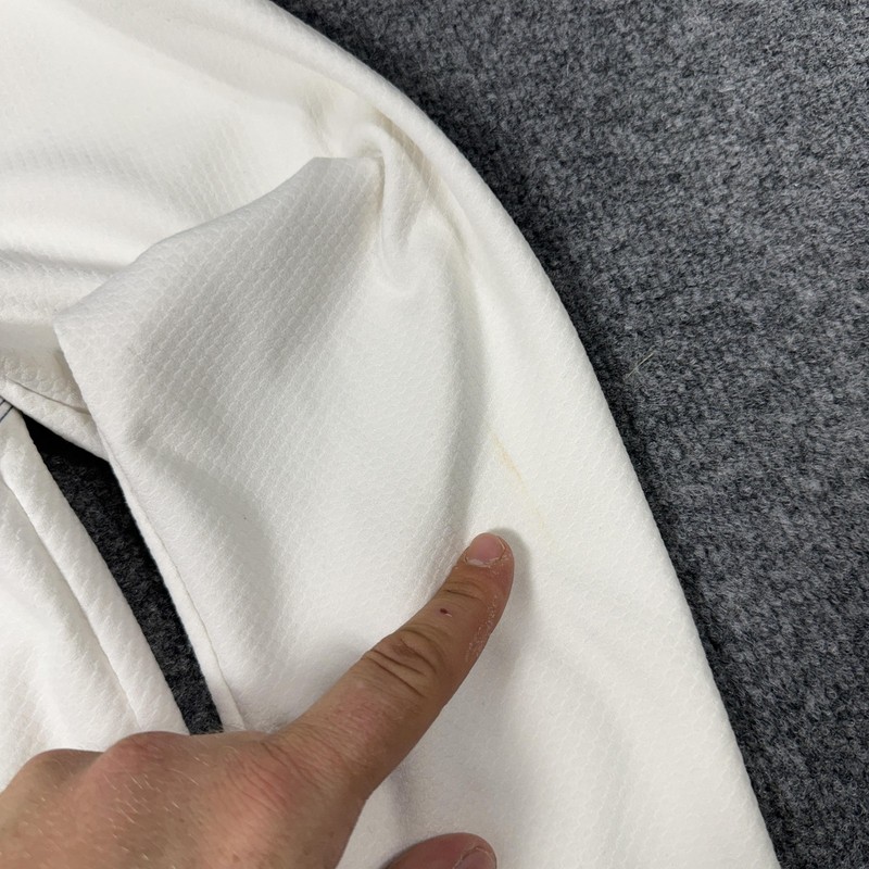 Nike Golf Dri-FIT Shirt Mens Large White Long Sleeve Mock Neck Base Layer Stain gallery