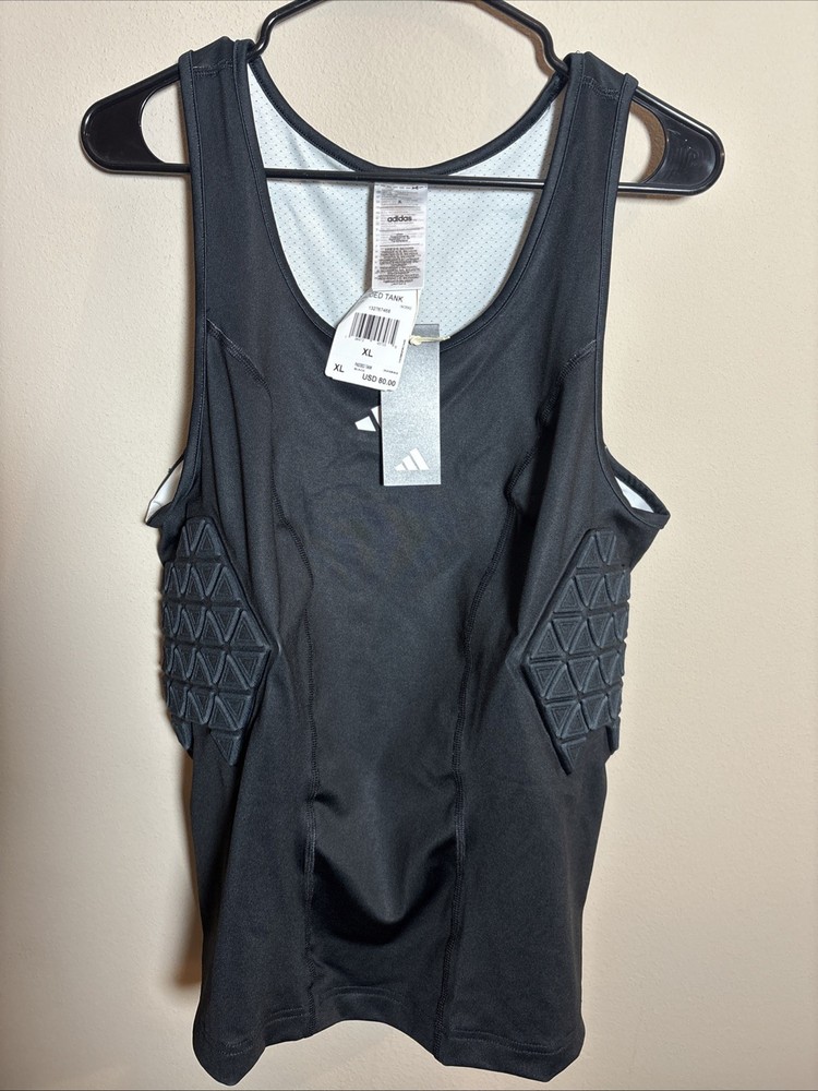 Adidas Compression Padded Aeroready Tank Shirt Men’s XL Black NEW