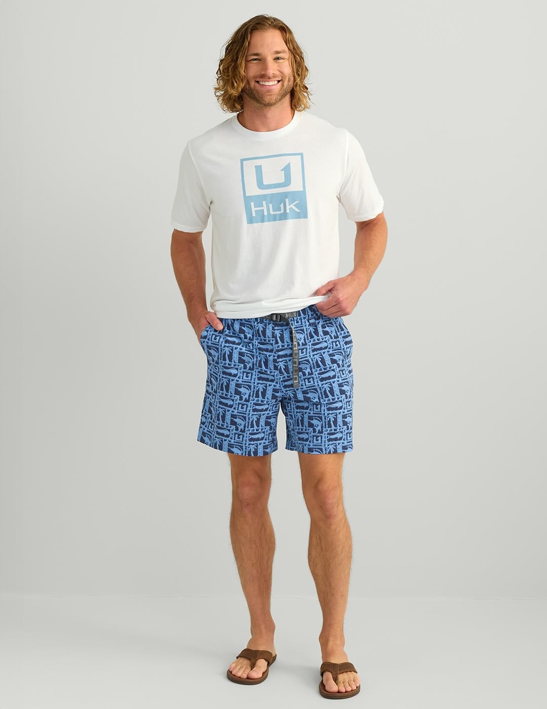 - Mens Creekbed Printed Water Shorts, Lightweight, Quick-Dry Swim Shorts, Nav... gallery