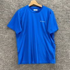 Columbia Activewear T-Shirt Men M Blue Crew Neck Short Sleeve Pullover