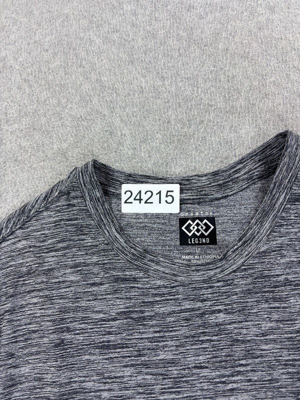 Leg3nd BREATE Short Sleeve Performance Crew Tee Shirt (Men's Large) Gray gallery