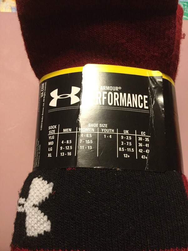 Under Armour Performance 2 Pairs Over The Calf Sock Burgundy gallery