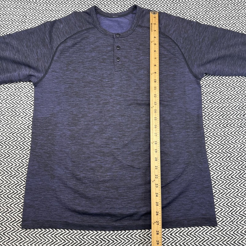 Lululemon MENS XL Metal Vent Tech Henley Shirt Heather Plum Long Sleeve Athletic gallery