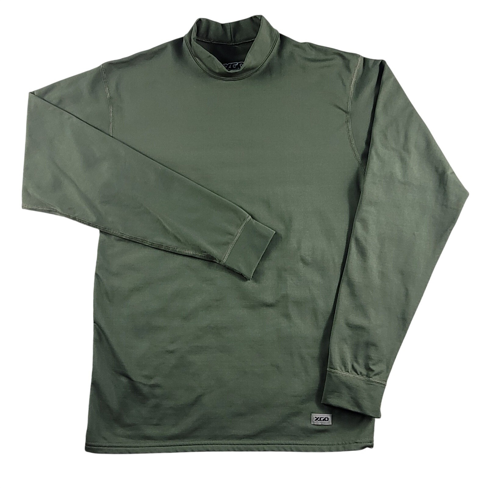 XGO Mock Neck Base Layer Mens Small Green Excellent Acclimate Dry Tactical Top gallery
