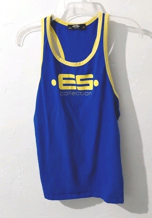 ES Collection Men’s Tank Top Large Blue And yellow gallery