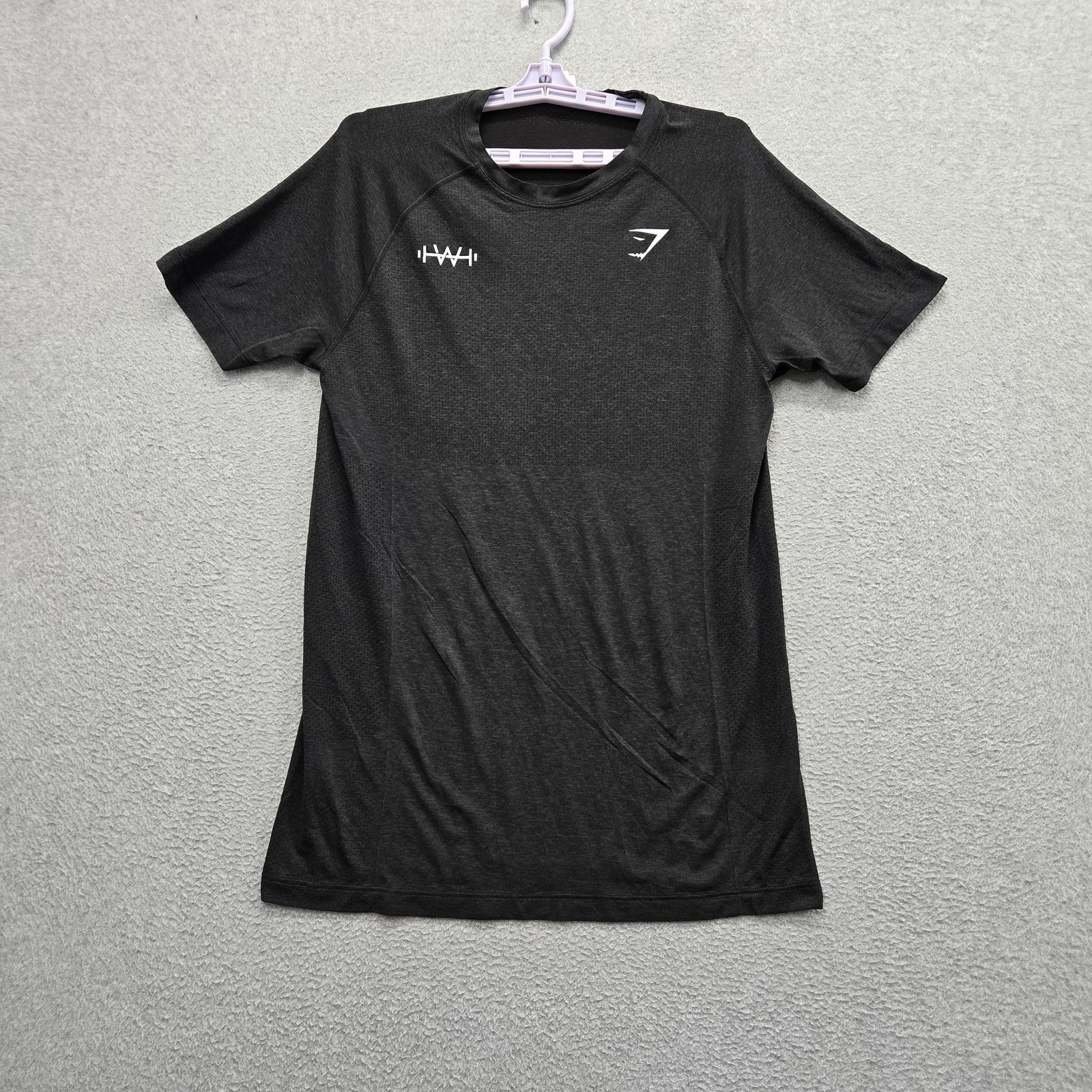 Gymshark Men Shirt L Gray Spellout Logo Activewear Wellness Professionals gallery