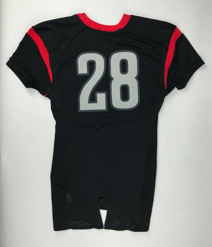 Nike Beast Football Game Jersey Men's Large Black 535714 Red Gray #28 gallery