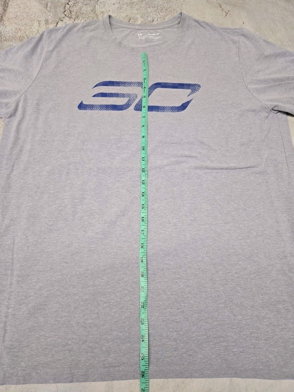 Mens 2XL Under Armour Heatgear Loose Fit Steph Curry Gray T Shirt gallery