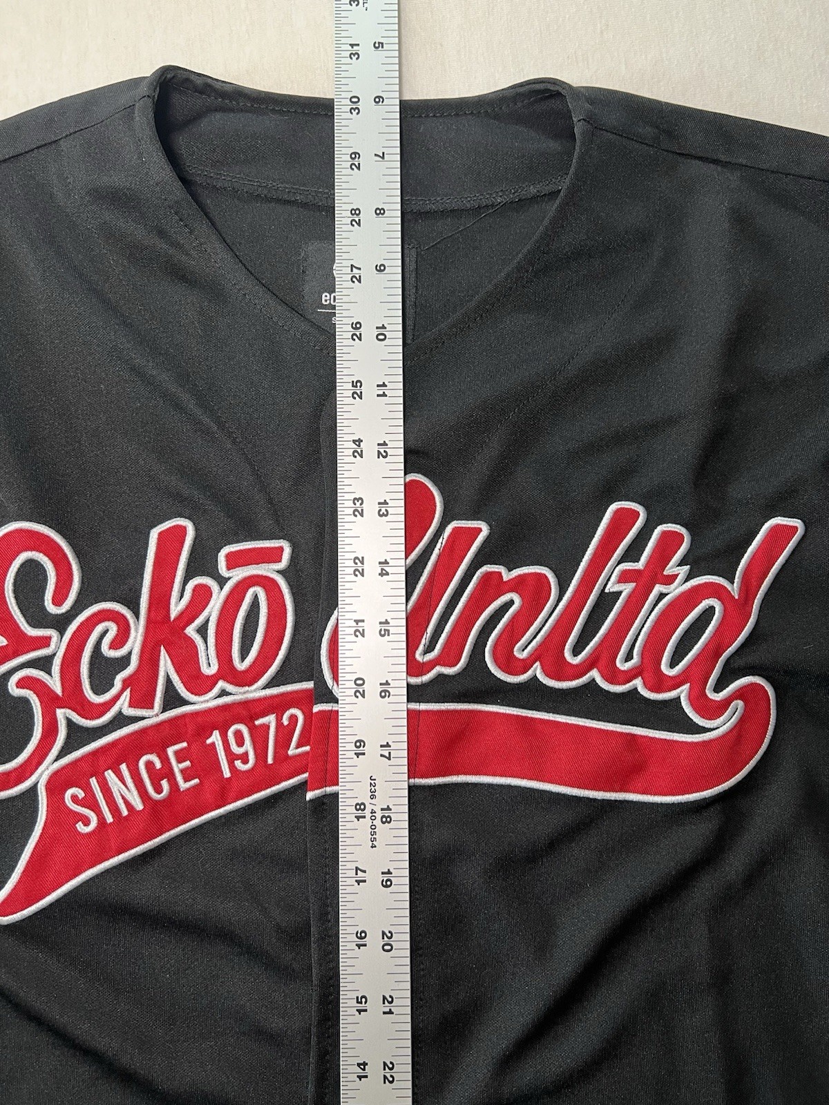 Ecko Unltd Jersey Mens Large Black Red Short Sleeve Baseball Y2K Streetwear gallery