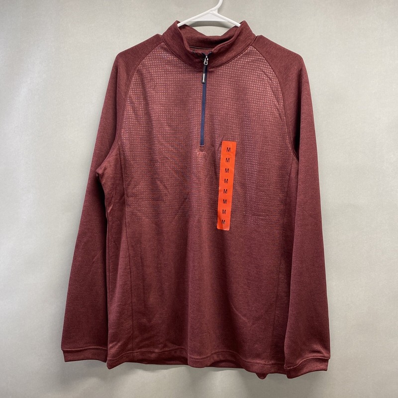 Bolle Mens Performance 1/4 Zip Pullover Golf Shirt Red Rhododendron Size M NEW gallery