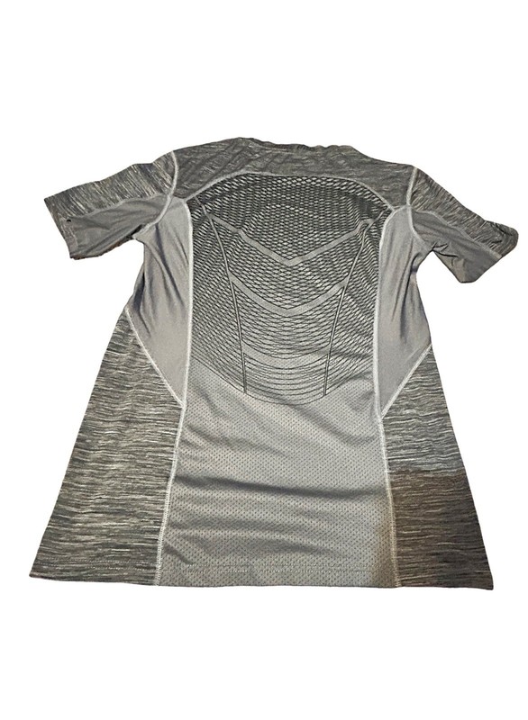 NIKE Pro Men's Size-M TALL Short Sleeve DRI-FIT TIGHT FIT Swoosh Logo Gray gallery