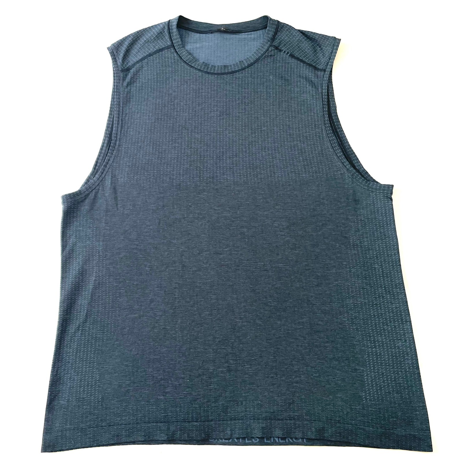 Lululemon Metal Vent Tech Tank Top Mens Large Blue Stretch Wicking Lightweight gallery
