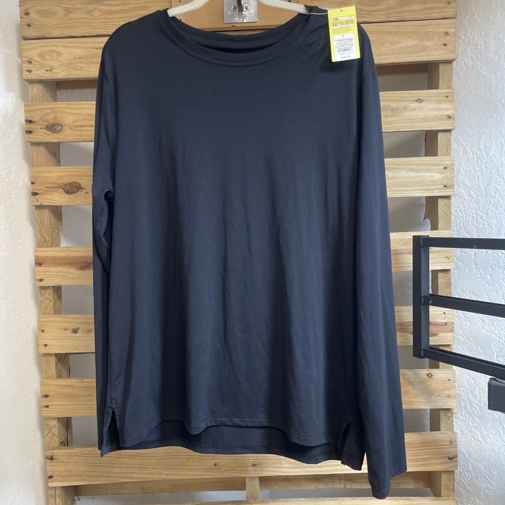All In Motion Large Black Long Sleeve Dry wick Shirt JD AP