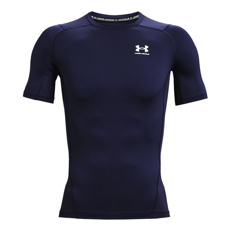 Under Armour Mens HeatGear Compression Short Sleeve T-Shirt (Navy / Size S) gallery