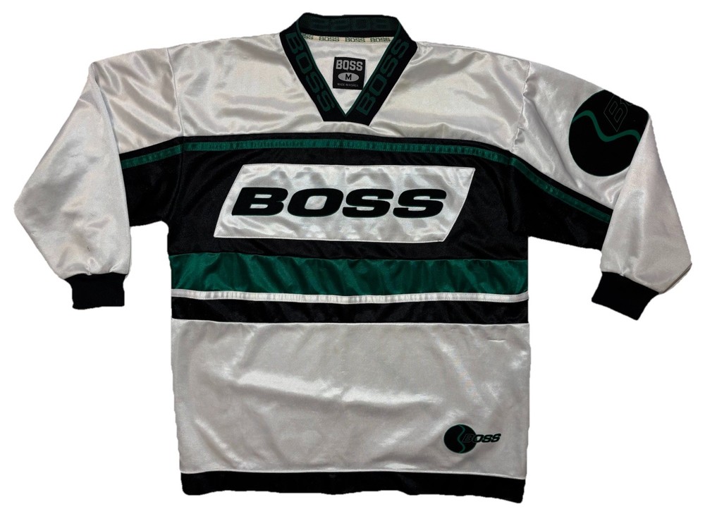 VTG BOSS Jeans Hip Hop Jersey Hockey Soccer Mens Medium Streetwear
