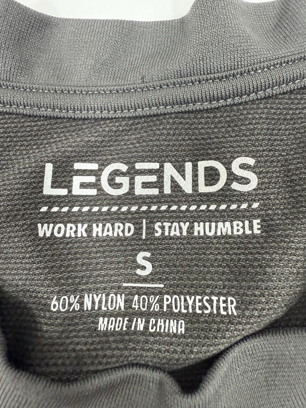 Legends Mens Long Sleeve T-Shirt Sz Small Gray Performance Athletic Workout Gym gallery