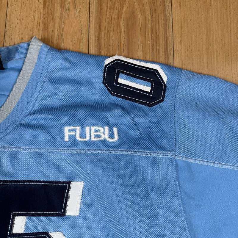 VINTAGE Fubu 05 Sports Series Football Jersey Mens XL Blue Pullover Y2K Hip Hop gallery