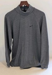 NIKE Cotton & Polyester Pullover Mock Neck Longsleeve Sweater Large Vintage EUC