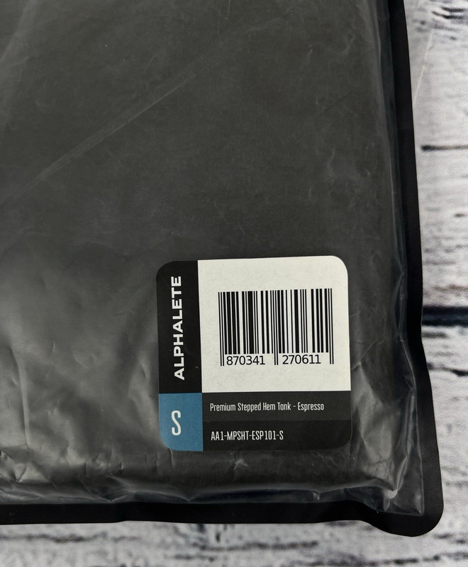 Alphalete Men's Premium Stepped Hem Tank - Espresso, Size Small (S) - NEW gallery