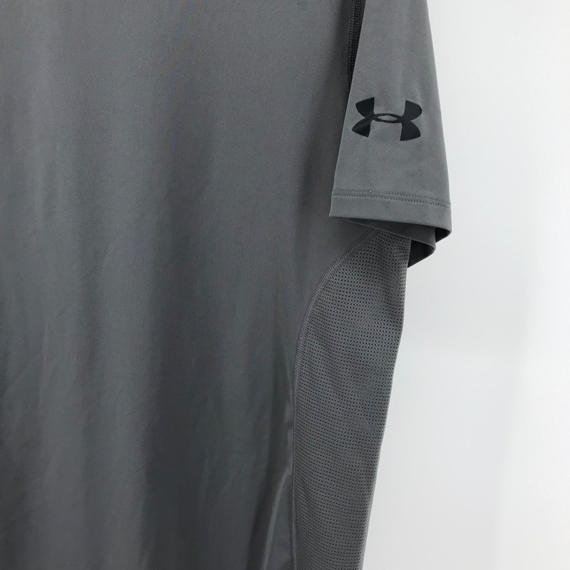 Under Armour Fitted Heatgear Threadborne Gray SS Shirt Size M MD Medium gallery