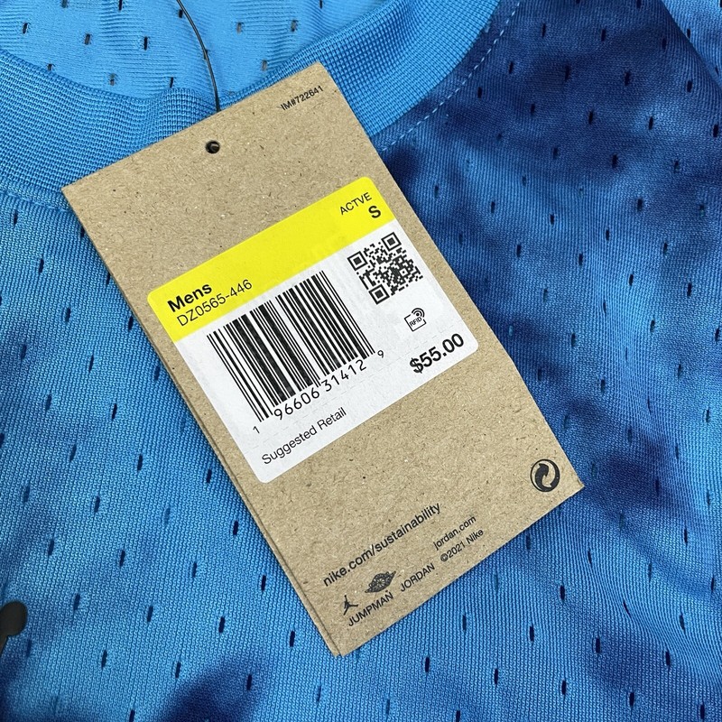 Nike Jordan Dri-FIT Sport Breakfast Club Jersey Mens S DZ0565 Blue Tie-Dye $55 gallery