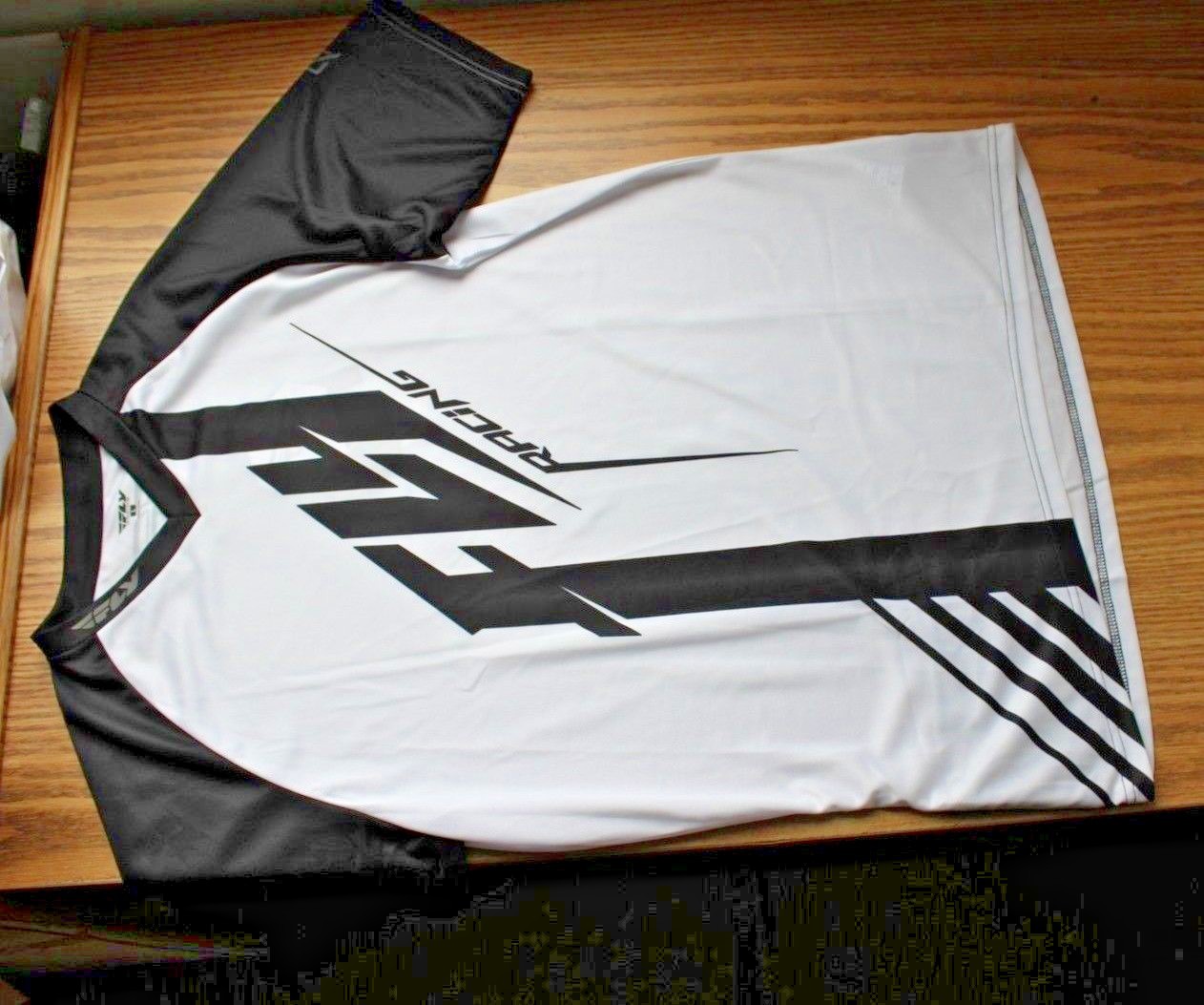M Men's Fly Racing Super D Jersey White Black Medium New NWT gallery