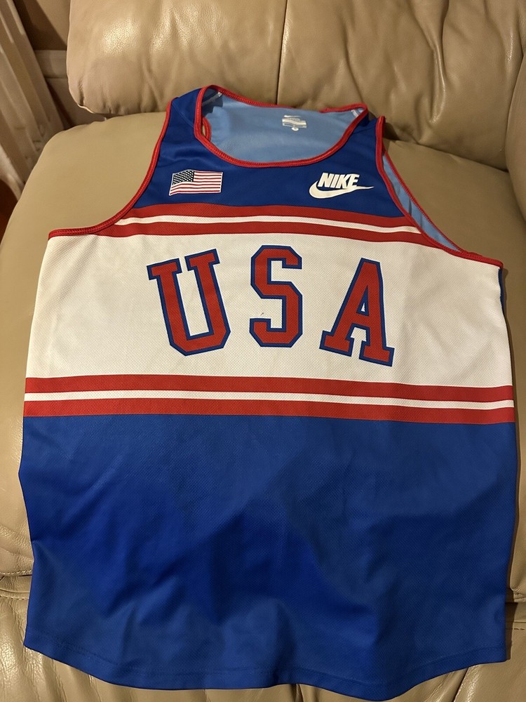 Nike USATF Moscow Olympics USA Running Singlet Mens - Small Rare - Track Field