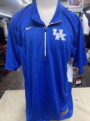 Nike Men Large Shirt S/S Royal Blue/White 1/4 Zip Kentucky Wildcats 553392-494