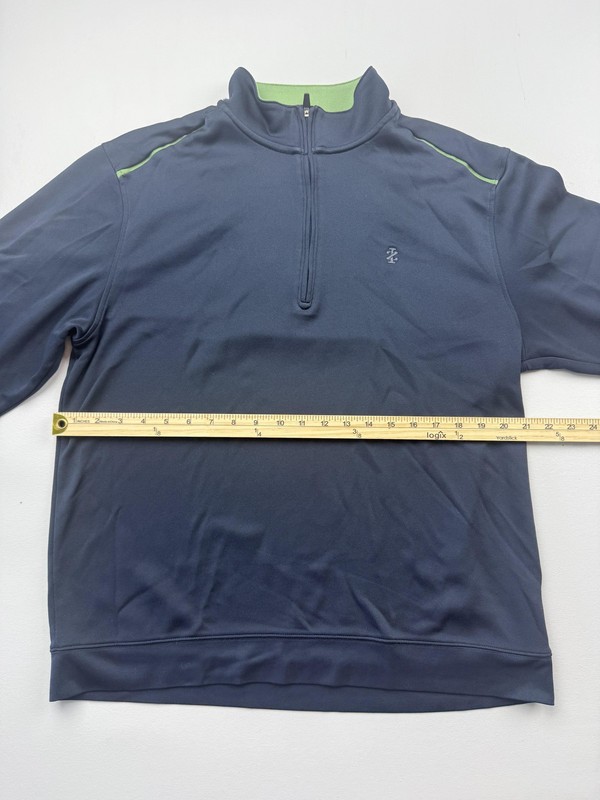 IZOD PerformX Pullover Mens Large Blue Quarter Zip Mock Neck Performance Top gallery