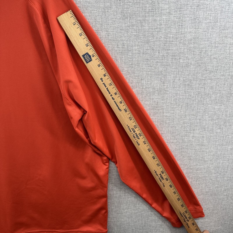 Peter Millar Forge Performance Pullover XL Orange 1/4 Zip Stretch Pocket Golf gallery