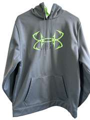 Under Armour Gray Loose Coupe Lache Suelto Coldgear Storm Large