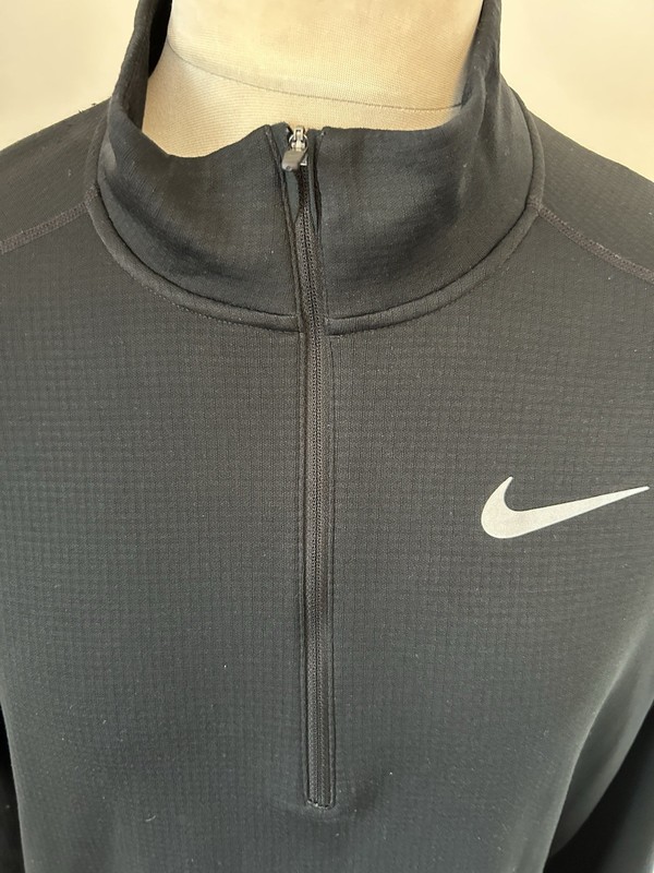 Nike Pacer 1/4 1/2 Zip Black Top Pullover Large L BV4755-010 gallery