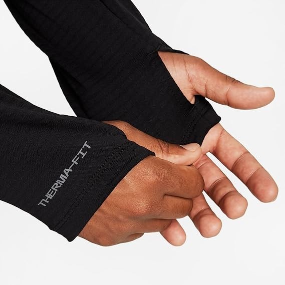 Nike Element Therma Repel 1/2 Zip Long Sleeve Running Short Top Black Medium gallery