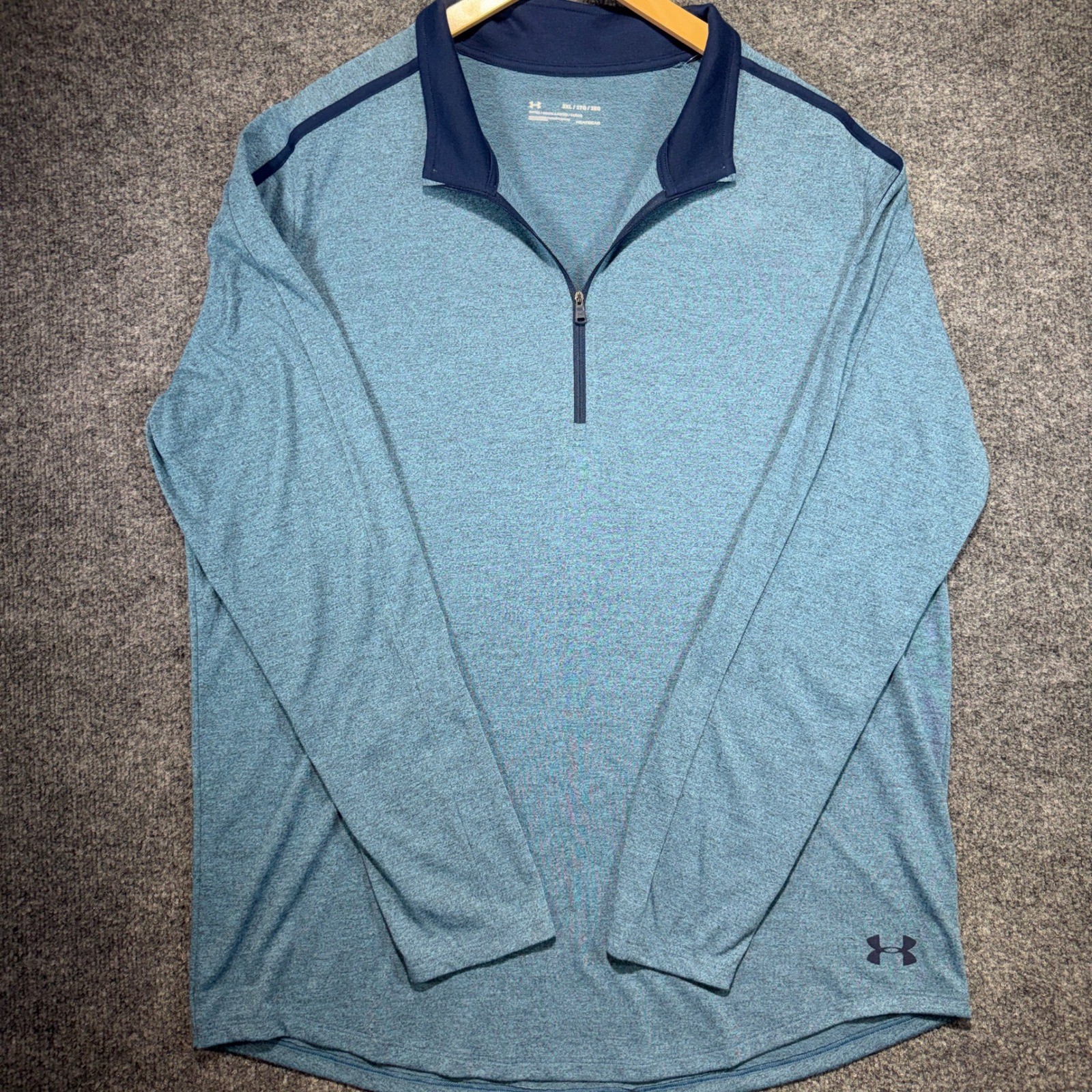 Under Armour UA Siro Elite 1/2 Zip Pullover Mens 2XL Blue Heathered Performance gallery
