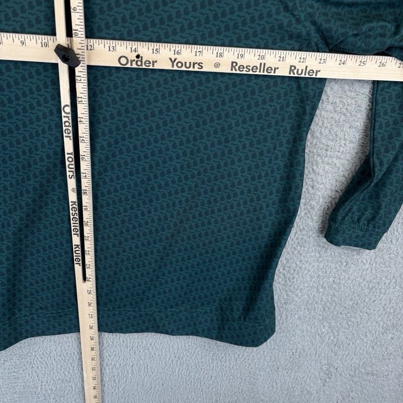 Rhoback 1/4 Zip Pullover Mens Large Green 'The Mitten' Michigan All Over Print gallery