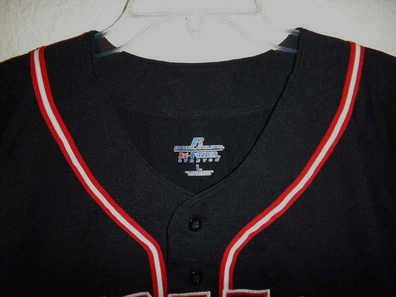EUC MENS L LG RUSSELL TEAM ISSUED UNLV RUNNIN REBELS BASEBALL GAME JERSEY #23 gallery