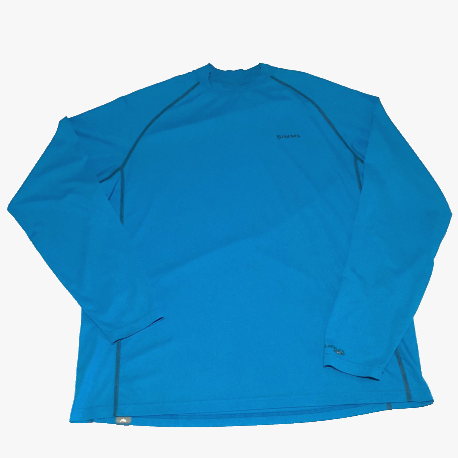 Simms SolarFlex Shirt Mens XL Blue Long Sleeve UPF 50 Fish Performance Stretch gallery