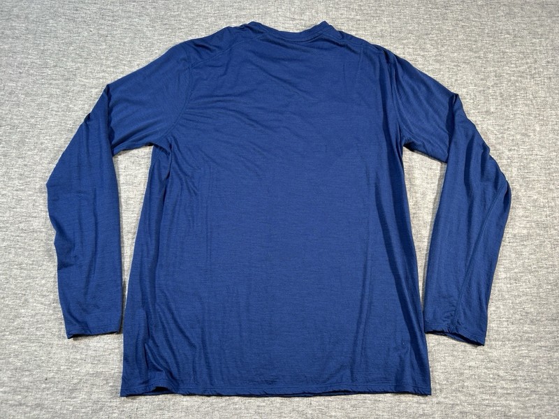Smartwool Merino Base Layer Shirt Mens Extra Large Navy Blue Long Sleeve Crew gallery