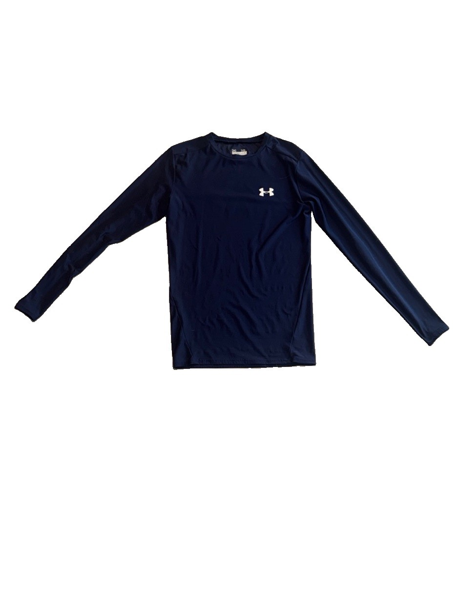 Under Armour Men's HeatGear Fitted Long Sleeve Compression Shirt Navy Blue gallery