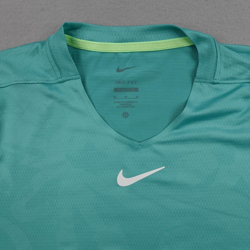 Nike Shirt Mens Small Teal Court Dri FIT Advantage Performance Tennis Athletic gallery