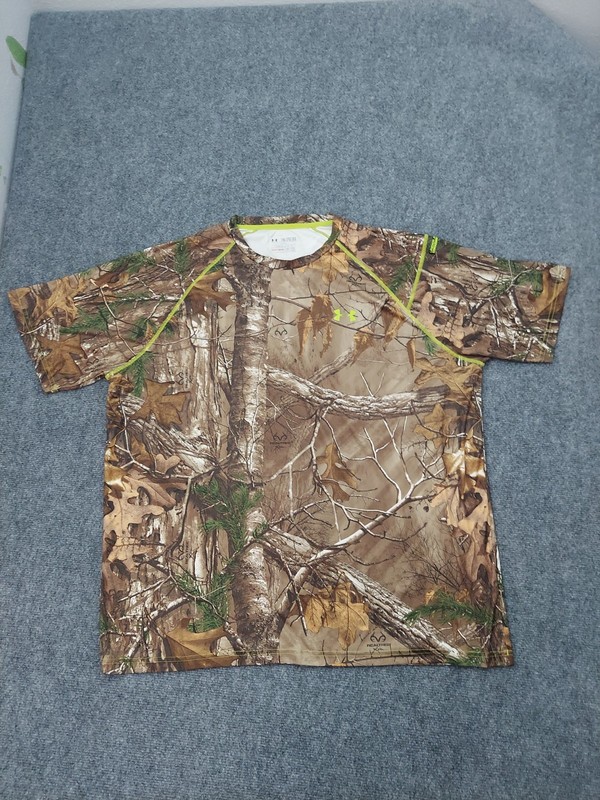 Lot of 2 Under Armour Camo Shirt Mens 2XL Heat Gear Realtree Scent Control S/S gallery