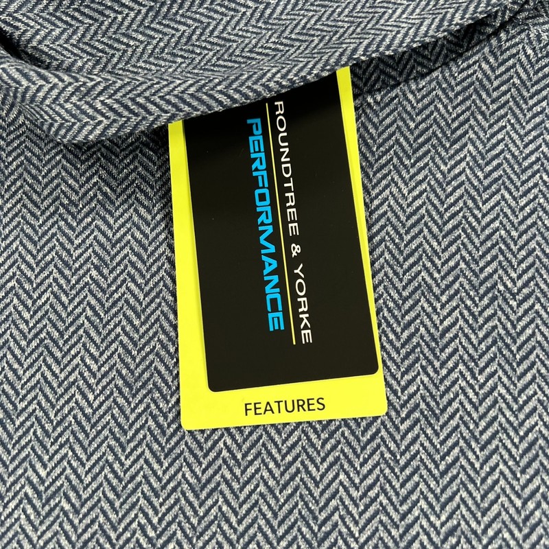 Roundtree & Yorke Performance Pullover Mens Medium Hooded Blue Long Sleeve New gallery