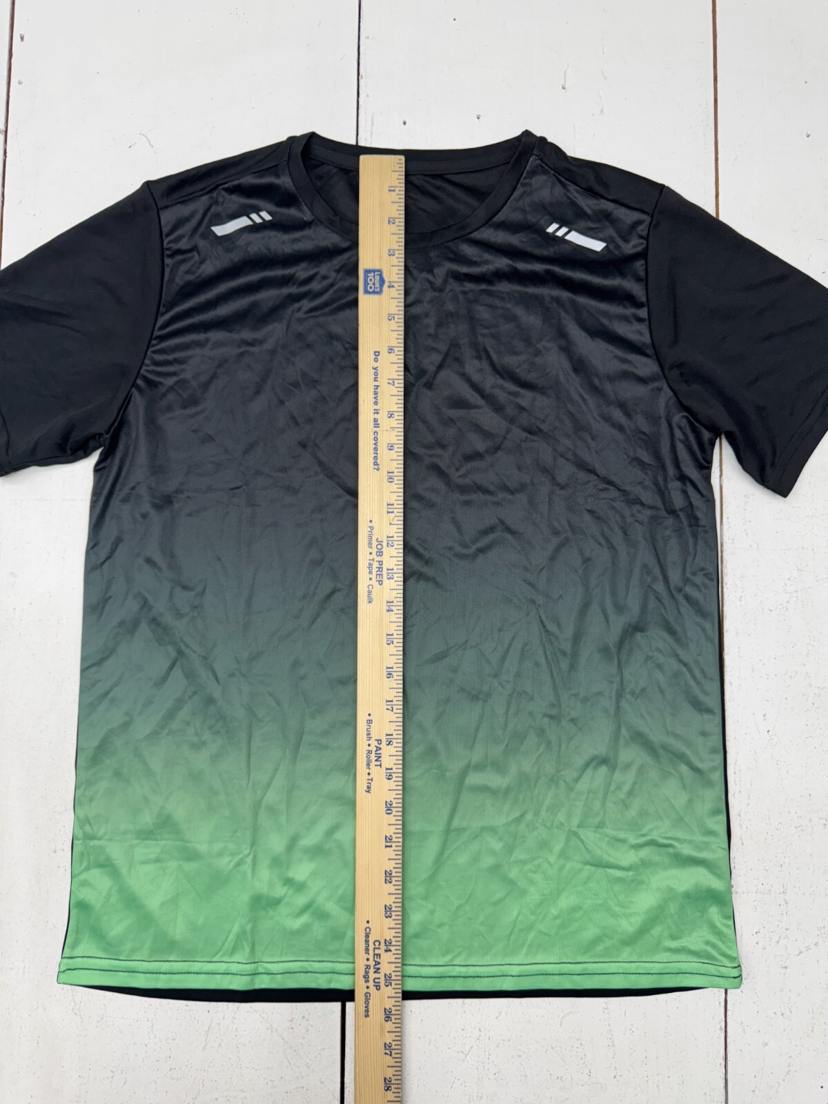 Sport 2 Piece Black Green Ombre Athletic Shirt Short Set Mens Size Small gallery