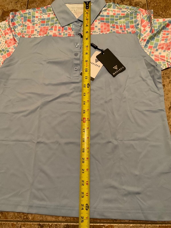MAELREG PERFORMANCE GOLF POLO SKY BLUE ( MENS LARGE ) NWT gallery