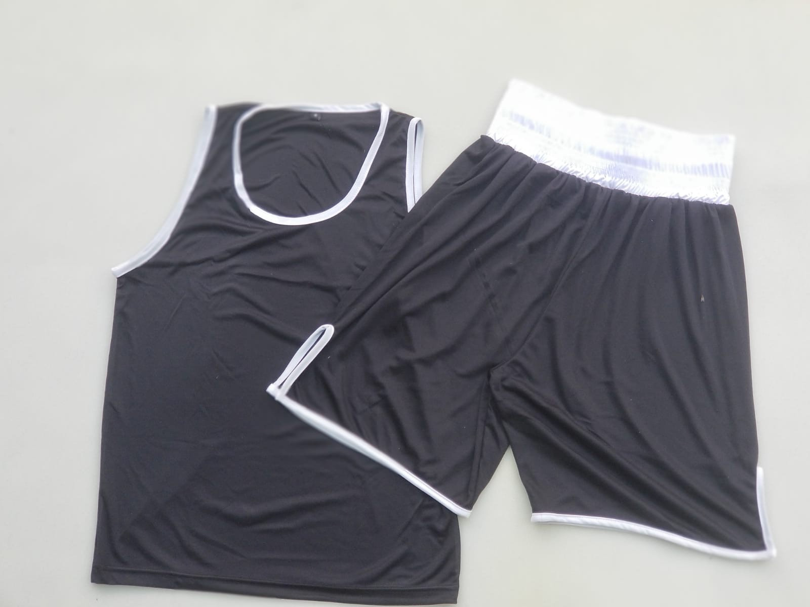 Mens Boxing Set – Jersey Tank Top & Shorts Suit for MMA Kickboxing BJJ Training gallery