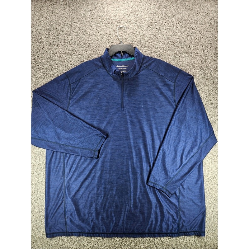 Tommy Bahama Palm Coast IslandZone Half Zip Shirt Mens 3XLB Blue Big & Tall gallery