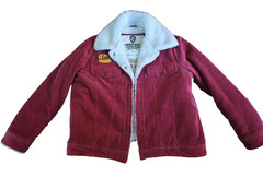 Gilmore Girls Luke’s Diner Warner Bros Red Corduroy Jacket Size M Gently Used