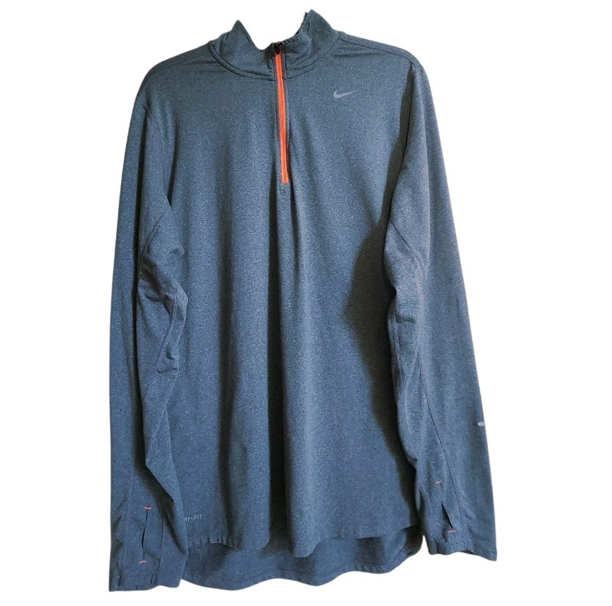 Nike Dri-FIT Element Quarter Zip Running Shirt Men’s Large Gray Long Sleeve...