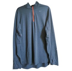 Nike Dri-FIT Element Quarter Zip Running Shirt Men’s Large Gray Long Sleeve…