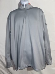 Nike Golf Mens 1/4 Zip Dri-Fit Band Collar Sweatshirt 2XL